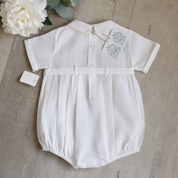 Feltman Brothers Heirloom White Romper Creeper RARE DESIGN Steamboat 6 Month NWT - Picture 4 of 4